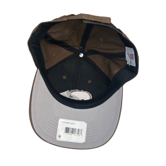 NFL Cleveland Browns Hat Embroidered Logo Brown Strapback Fanwear New - Picture 5 of 12